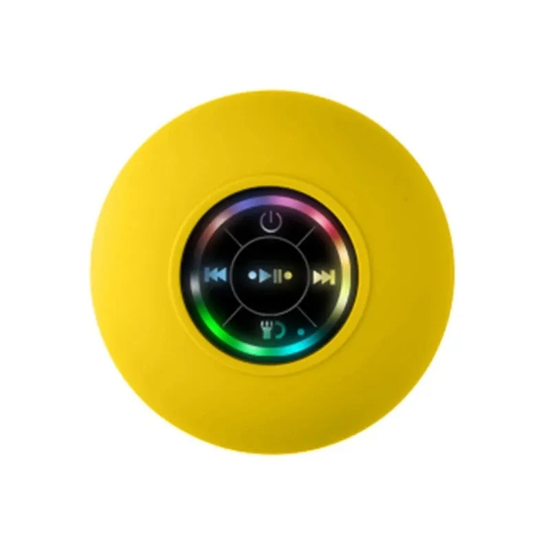 Portable Bluetooth-compatible Speaker, IPX4 Waterproof Wireless Speaker with Colorful Flashing Lights