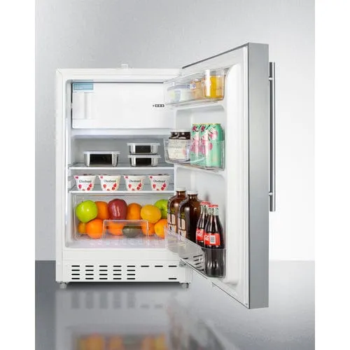 Summit 21" ADA Compliant Stainless Refrigerator-Freezer ALRF48SSHV