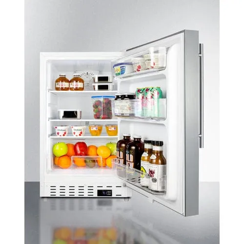 Summit 21" Stainless Steel Built-In All-Refrigerator ALR46WCSSHV