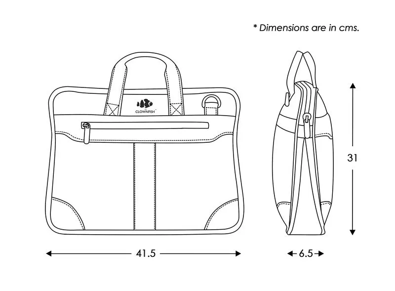 The Clownfish 15.6 inch Synthetic Leather Laptop and Tablet Bag - Macbook Pro, Macbook Air Laptop Bag (Brown) With 365 days warranty