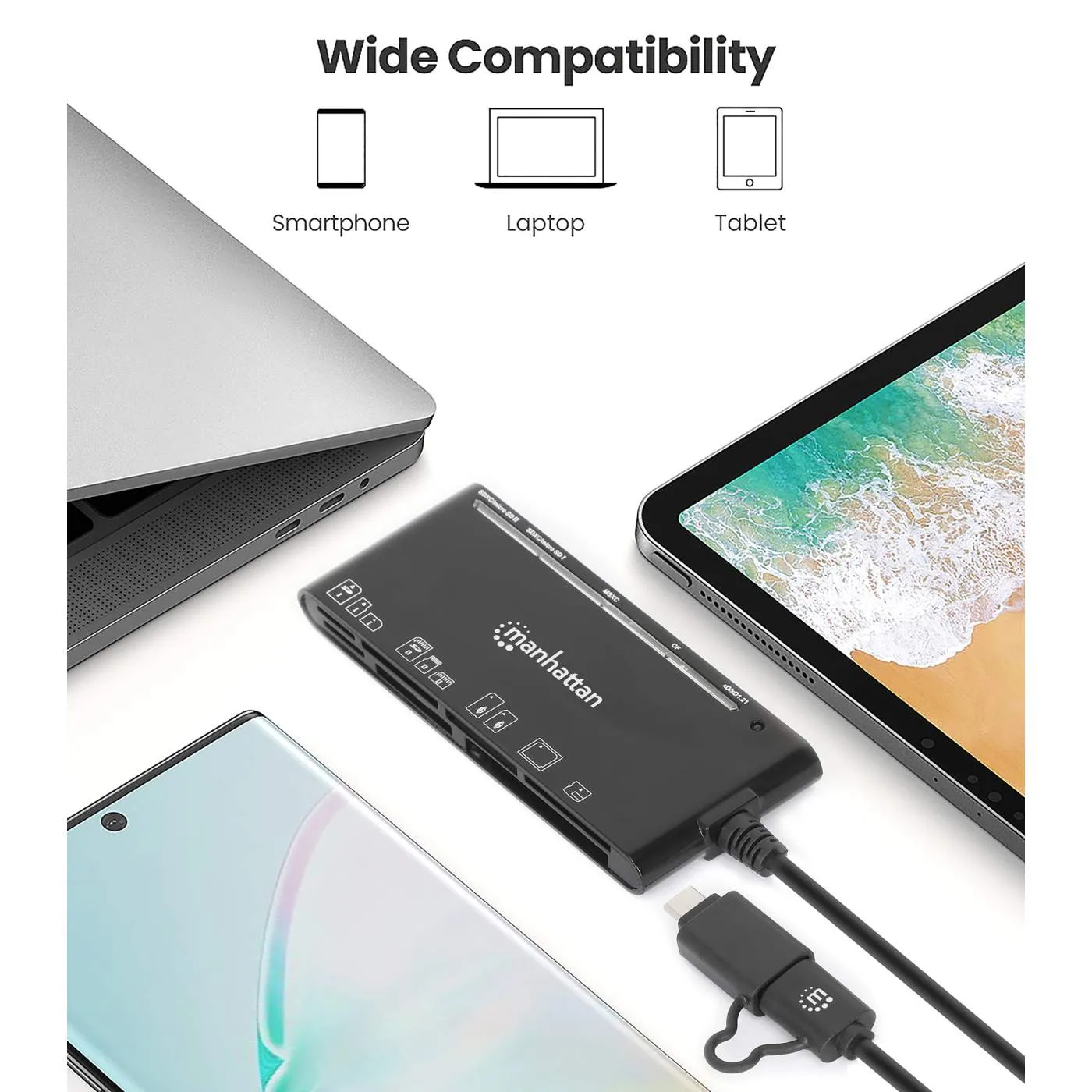 USB 3.0 Type-C / Type-A Combo Multi-Card Reader / Writer