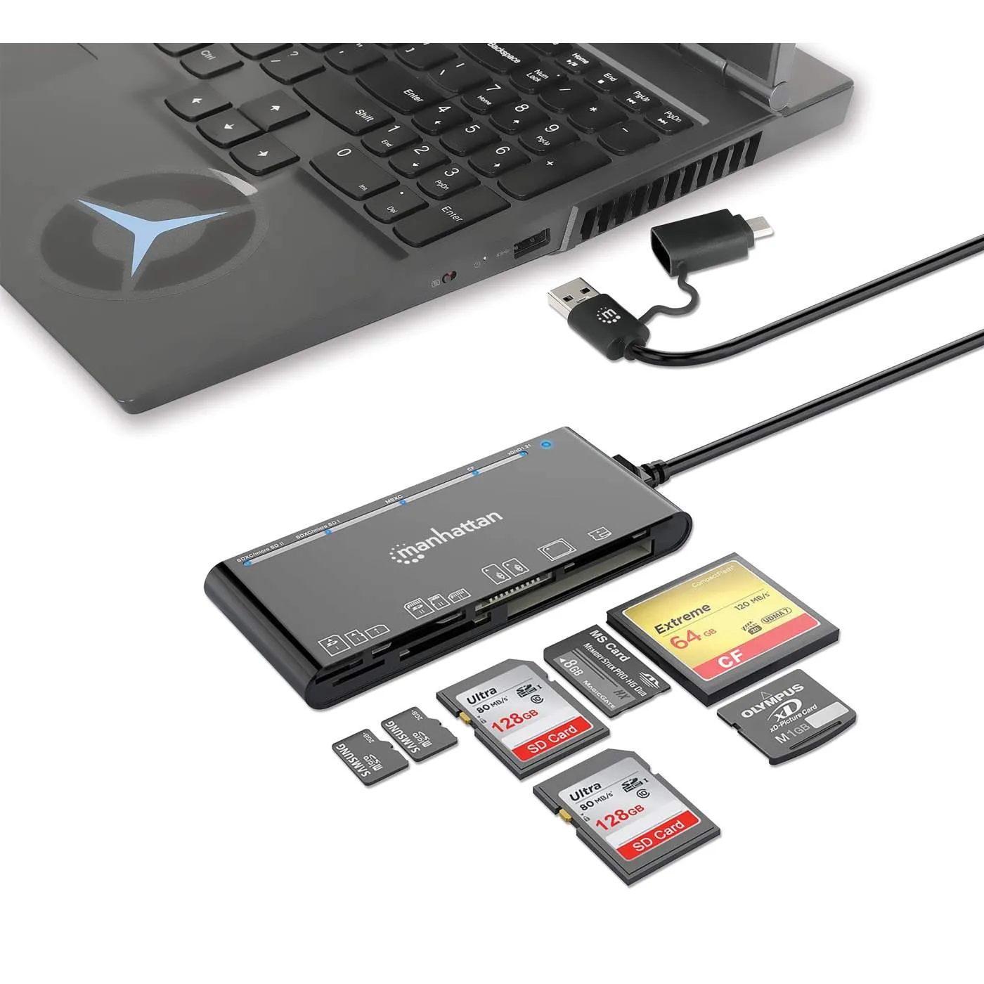 USB 3.0 Type-C / Type-A Combo Multi-Card Reader / Writer