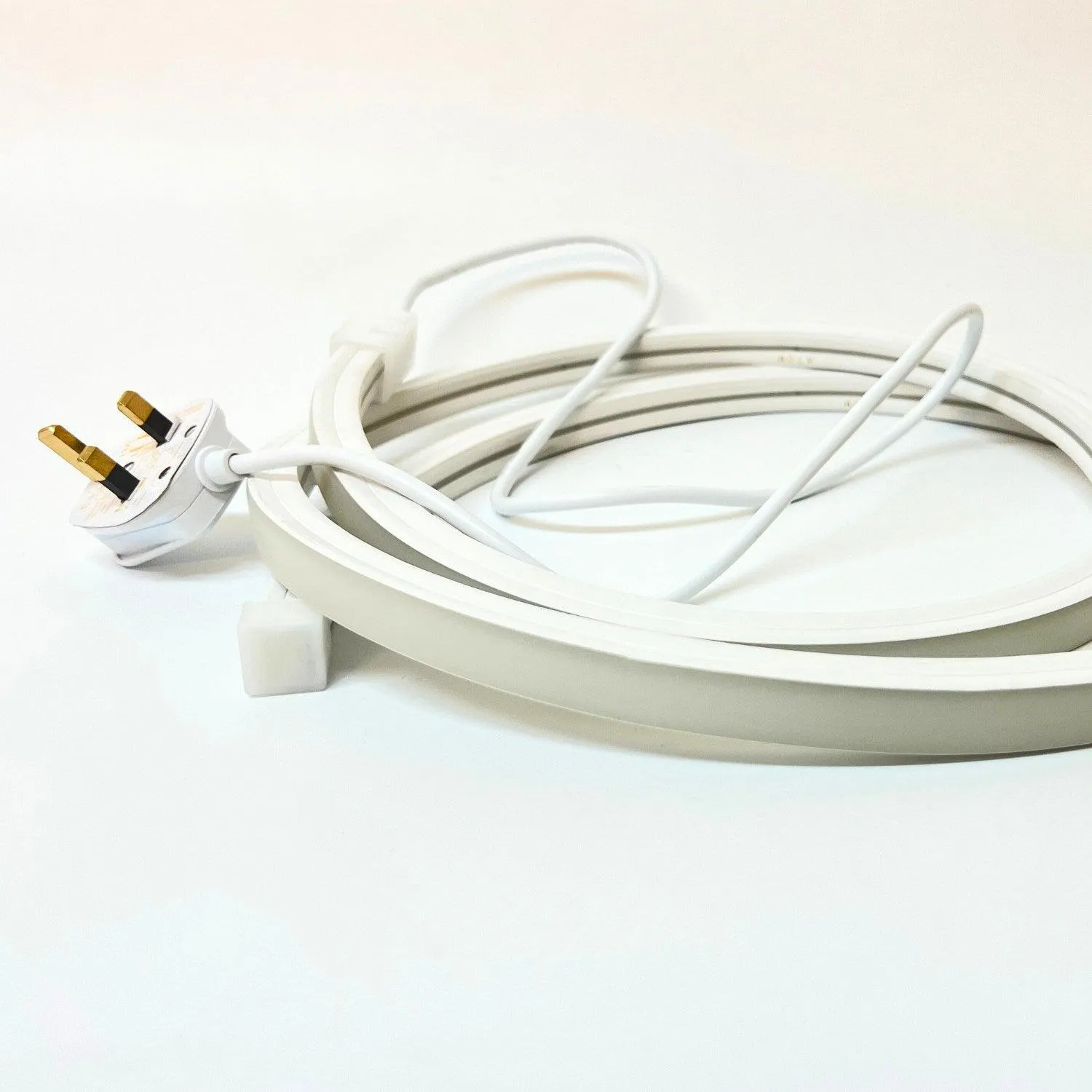 Warm White Neon Flex 3000K 16x16mm 220V 240V Top Bending IP65 10cm Cut with UK Plug