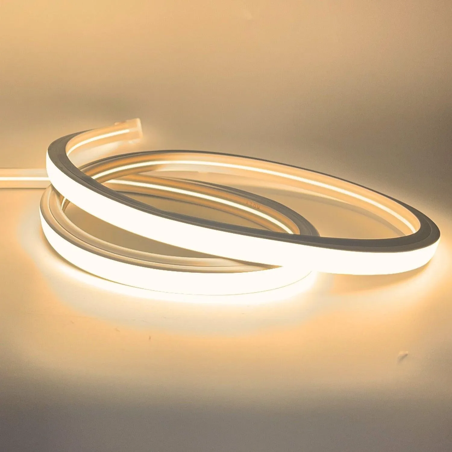 Warm White Neon Flex 3000K 16x16mm 220V 240V Top Bending IP65 10cm Cut with UK Plug